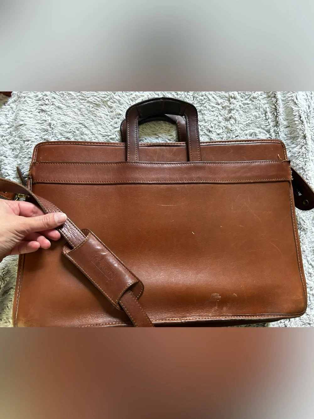 Vintage Coach Senator Briefcase Business Bag – Style 5351 | British Tan | USA